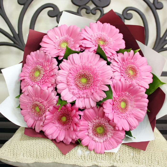 Букет гербер "Розовое Солнце"