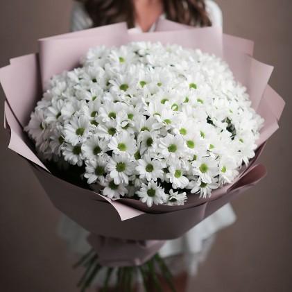 Букет кустовых хризантем "Шик модерн"