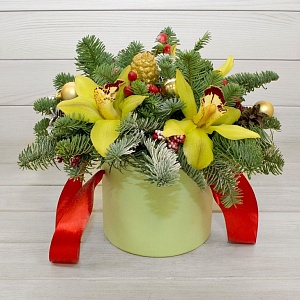 Композиции из орхидей к новому году