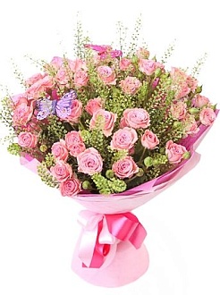 Букет из 19 кустовых роз "Принцессе"