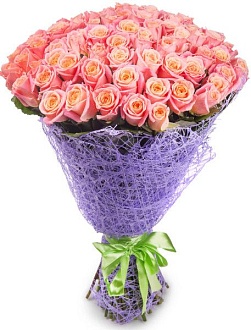 Букет из 69 роз. Цвет на выбор!