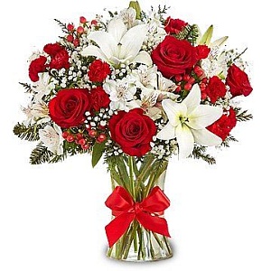 Яркий новогодний букет "Снежный плен"