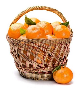 Подарочная корзина с мандаринами