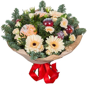 Настольный новогодний букет