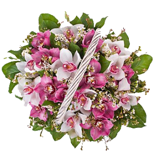 Фото Корзина с орхидеями "Кэрри"