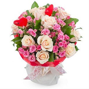 Букет из 19 роз "От сердца к сердцу"