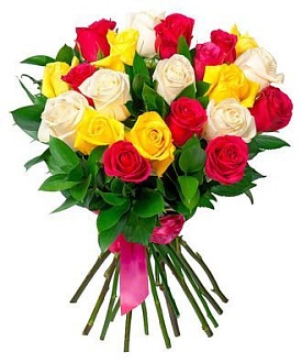 Букет из 21 розы "Летние краски"