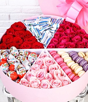 Сладкий подарок с шикарными розами