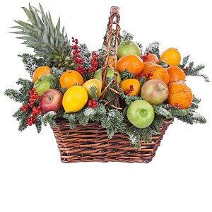 Букет из фруктов на новый год