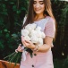 11 Белых голландских роз 70см