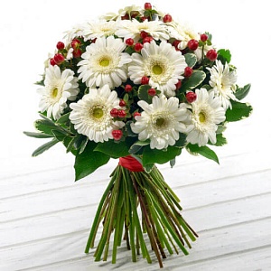 Букет гербер "Белая песня"