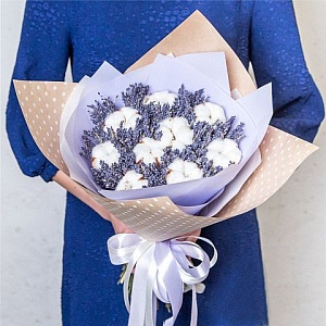 Новогодняя композиция с лавандой