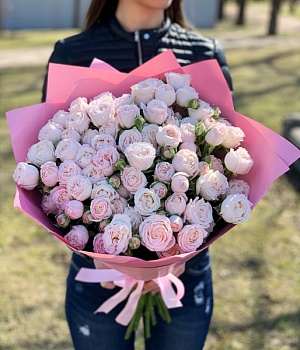 Букет из пионовидных роз "Мой Ангел"