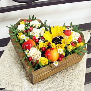 Фото Цветы в кашпо "Теплое лето"