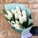 Композиция из 15 белых тюльпанов Композиция из 15 белых тюльпанов