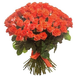 101 Оранжевая роза