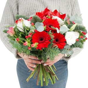Новогодний букет "Привет от Деда Мороза"