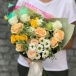 Букет с хризантемами и розами "Медовый цвет" Букет с хризантемами и розами "Медовый цвет"