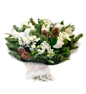 Новогодний декоративный букет