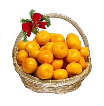 Корзина с мандаринами