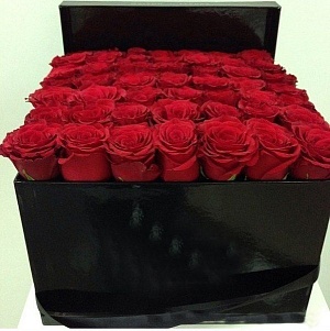 Фото Коробочка из 49 голландских роз