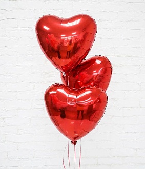 Набор из фольгированных сердец